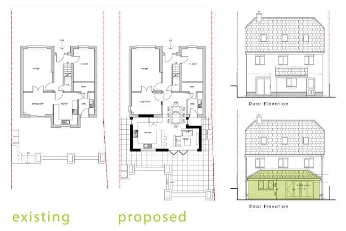 Ke-design: Single Storey Extension Morda